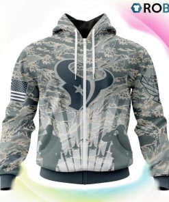 Houston Texans NFL Honor US Air Force Veterans 3D Hoodie, Texans Gifts for Fans