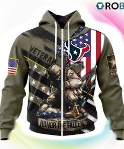 Houston Texans NFL Honor Veterans And Their Families 3D Hoodie, Houston Texans Unique Gifts