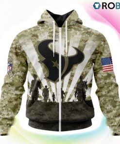 Houston Texans NFL Salute To Service 3D Hoodie, Texans Gear