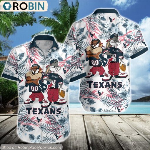 Houston Texans Taz And Bugs NFL Teams Hawaiian Shirt