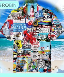 I Love Maine Unisex Hawaiian Shirt