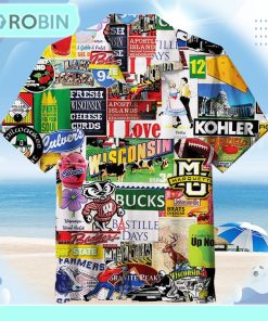 I Love Wisconsin Hawaiian Shirt