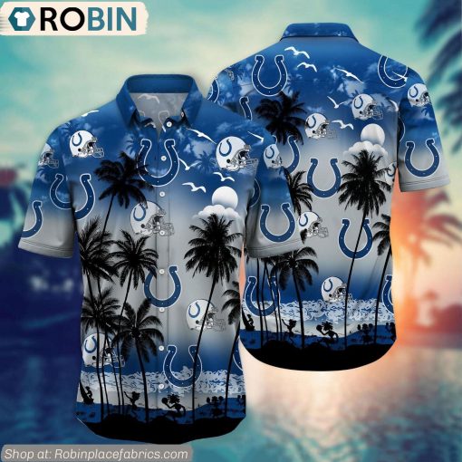 Indianapolis Colts Aloha Palm Tree Hawaiian Shirt