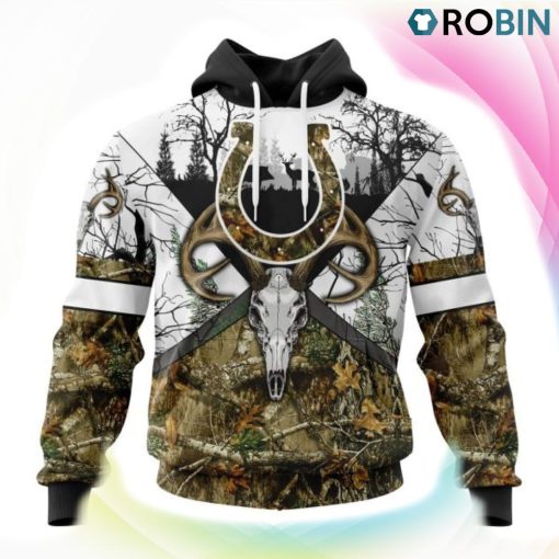 Indianapolis Colts Deer Hunting Camo Style 3D Hoodie, Colts Merch