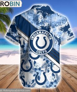 Indianapolis Colts Watercolor Pattern Hibiscus Hawaiian Shirt
