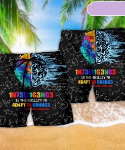 Intelligence Funny Color Art Beach Short, Gift for Holiday Summer Intelligence Funny Color Art Beach Short, Gift for Holiday Summer