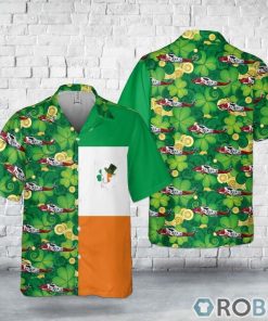 Irish Coast Guard Sikorsky S-61N, St Patrick’s Day Pocket Hawaiian Shirt