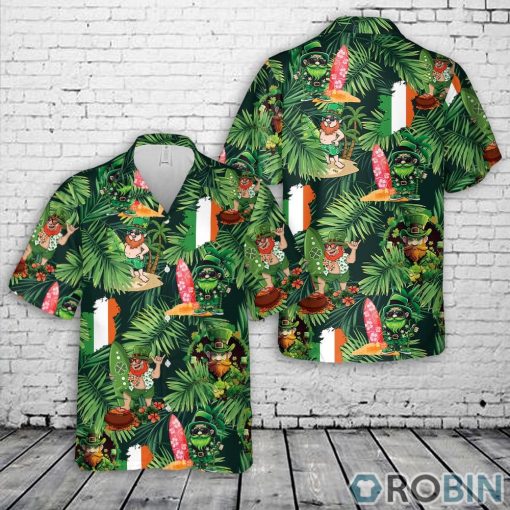 Irish Saint Patrick’s Day Leprechaun Hawaiian Shirt