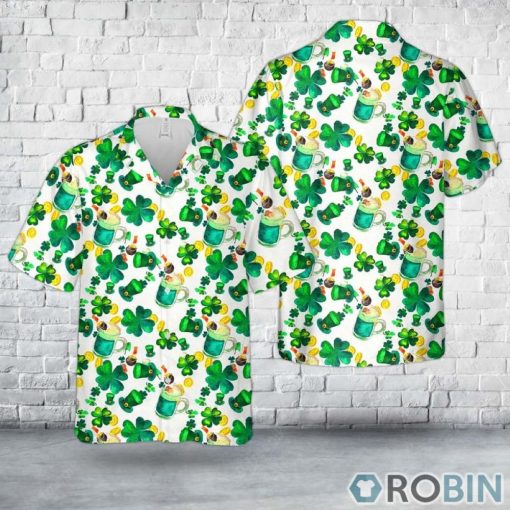 Irish St Patrick’s Day Beer Pattern Hawaiian Shirt