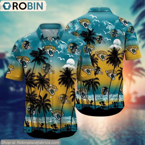Jacksonville Jaguars Aloha Palm Tree Hawaiian Shirt