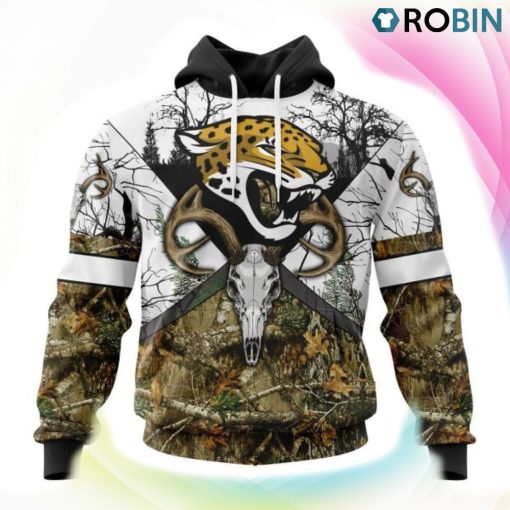 Jacksonville Jaguars Deer Hunting Camo Style 3D Hoodie, Jacksonville Jaguars Gear