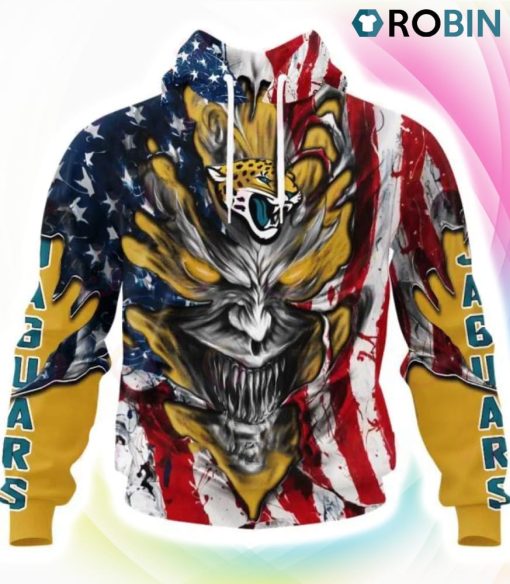 Jacksonville Jaguars Demon Face Design 3D Hoodie, Jaguars Team Gifts