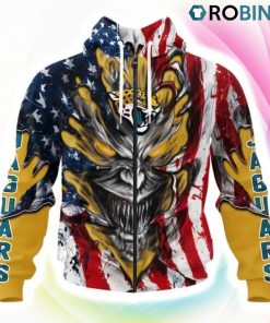 Jacksonville Jaguars Demon Face Design 3D Hoodie, Jaguars Team Gifts