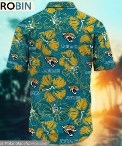 Jacksonville Jaguars Hibiscus Tropical Pattern NFL Hawaiian Shirt