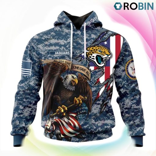 Jacksonville Jaguars NFL Honor US Navy Veterans 3D Hoodie, Jacksonville Jaguars Apparel