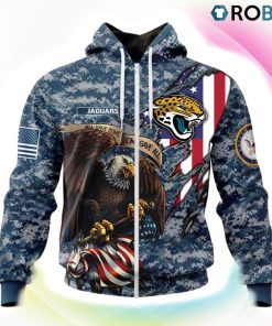 Jacksonville Jaguars NFL Honor US Navy Veterans 3D Hoodie, Jacksonville Jaguars Apparel