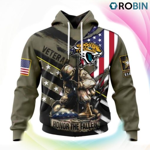 Jacksonville Jaguars NFL Honor Veterans And Their Families 3D Hoodie, Jaguars Shirt