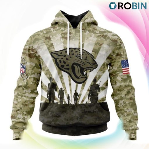 Jacksonville Jaguars NFL Salute To Service 3D Hoodie, Jacksonville Jaguars Gifts for Fans