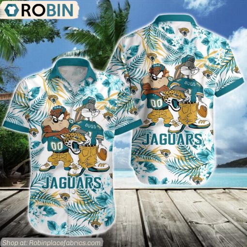 Jacksonville Jaguars Taz And Bugs NFL Teams Hawaiian Shirt