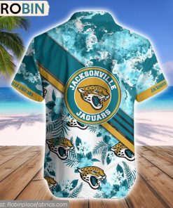 Jacksonville Jaguars Watercolor Pattern Hibiscus Hawaiian Shirt