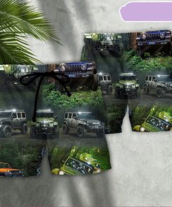 Jeep Dark Jungle Jeep Beach Short, Gift for Holiday Summer