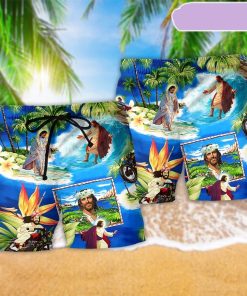 Jesus Stay Cool Summer Beach Short, Gift for Holiday Summer