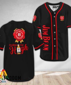 Jim Beam Make Me High Baseball Jersey Shirt Style