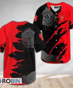 Jim Beam Metal Crack Pattern Baseball Jersey Shirt Style