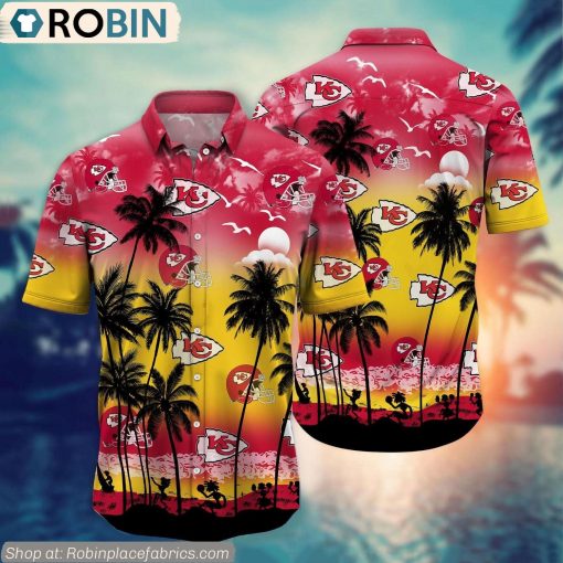 Kansas City Chiefs Aloha Palm Tree Hawaiian Shirt