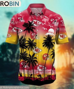 Kansas City Chiefs Aloha Palm Tree Hawaiian Shirt
