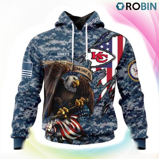 Kansas City Chiefs NFL Honor US Navy Veterans 3D Hoodie, Chiefs Fan Shirt