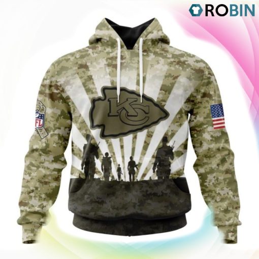 Kansas City Chiefs NFL Salute To Service 3D Hoodie, Chiefs Merch