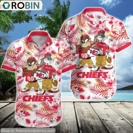 Kansas City Chiefs Taz And Bugs NFL Teams Hawaiian Shirt