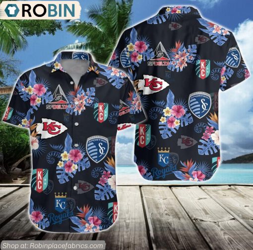 Kansas Sport Logo Team Hawaiian Shirt