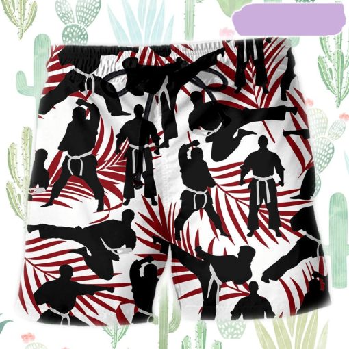 Karate Tropical Style Beach Short, Gift for Holiday Summer