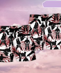 Karate Tropical Style Beach Short, Gift for Holiday Summer