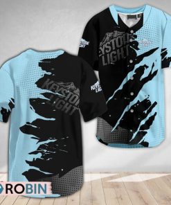 Keystone Light Metal Crack Pattern Baseball Jersey Shirt Style