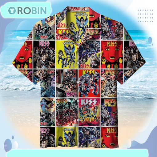 Kiss Vintage Rock Music Unisex Hawaiian Shirt