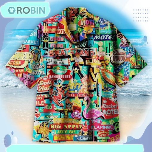 Kodak Neon Retro Signs Universal Hawaiian Shirt