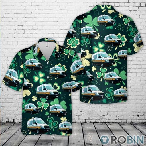 Lafayette, Louisiana, Acadian Ambulance Patrick’s Day Hawaiian Shirt