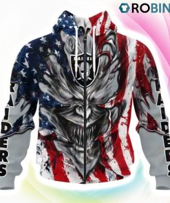 Las Vegas Raiders Demon Face Design 3D Hoodie, Raiders Gifts for Fans