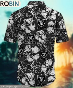 Las Vegas Raiders Hibiscus Tropical Pattern NFL Hawaiian Shirt