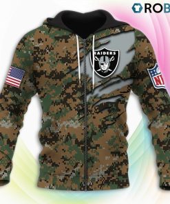 Las Vegas Raiders NFL Honor US Marine Veterans 3D Hoodie, Las Vegas Raiders Gifts