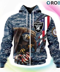 Las Vegas Raiders NFL Honor US Navy Veterans 3D Hoodie, Las Vegas Raiders Gear