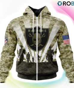 Las Vegas Raiders NFL Salute To Service 3D Hoodie, Raiders Merch