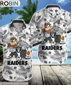 Las Vegas Raiders Taz And Bugs NFL Teams Hawaiian Shirt