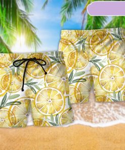 Lemon Basic Hot Summer Beach Short, Gift for Holiday Summer