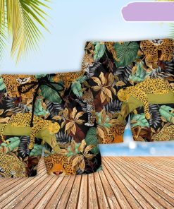 Leopard Animals Natural Print Beach Short, Gift for Holiday Summer