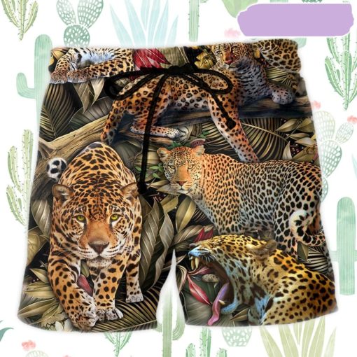 Leopard Into The Jungle Beach Short, Gift for Holiday Summer