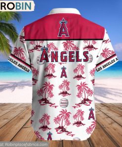 Los Angeles Angels Palm Island Pattern MLB Hawaiian Shirt Los Angeles Angels Palm Island Pattern MLB Hawaiian Shirt